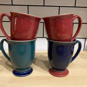Denby Harlequin Vintage set of four Amazing Condition ✨💜✨